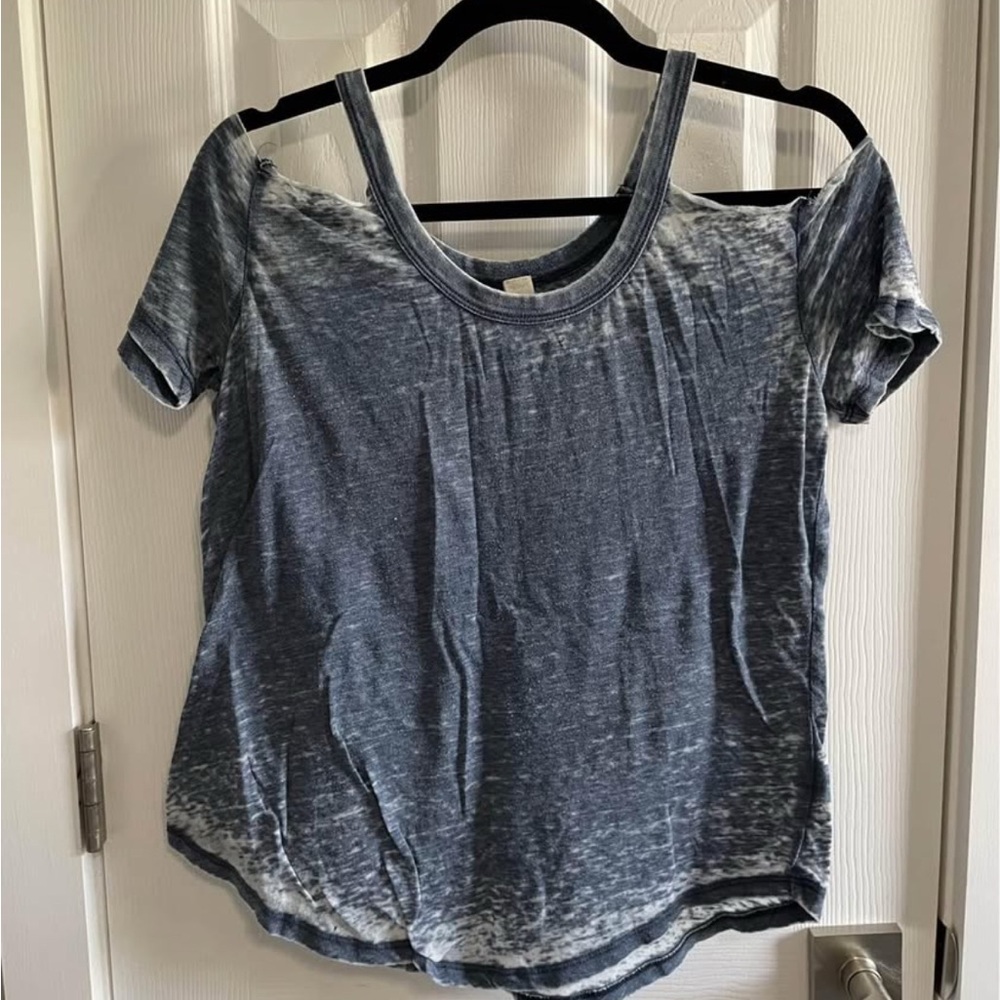 Altar’d State Blue Cold Shoulder Top